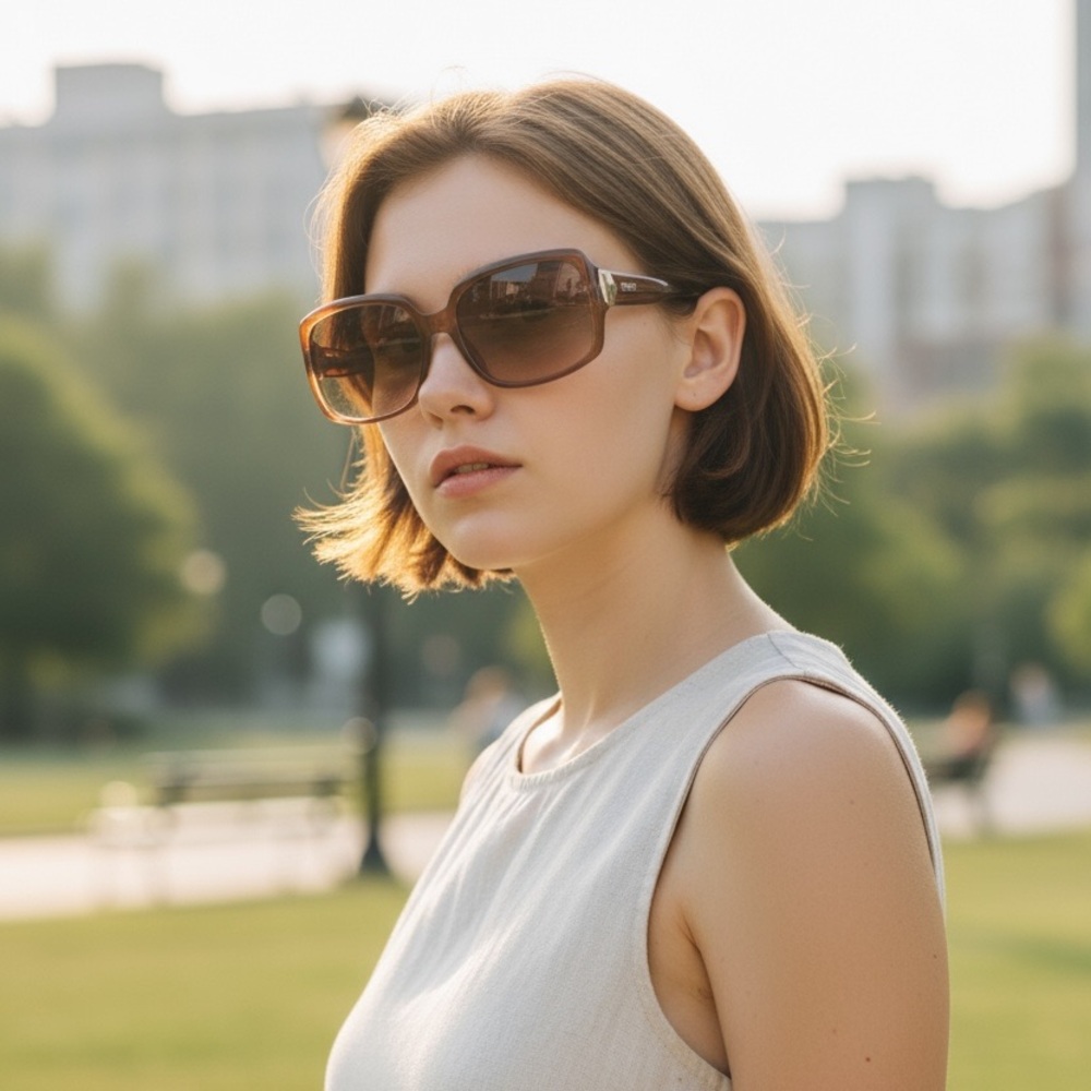 Oliver Peoples Dulaine OV5055S Brown Sycamore Women's Sunglasses & Magnetic Case